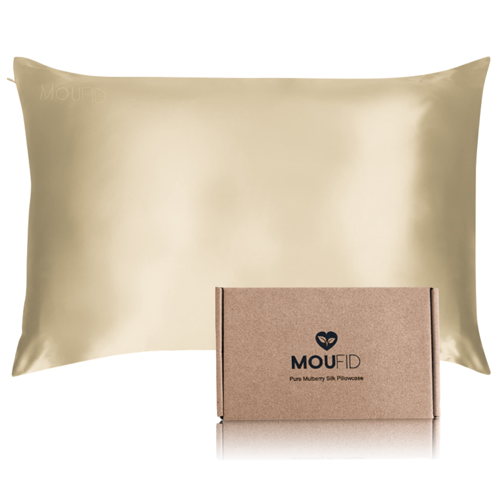 Pure Mulberry Silk Pillowcase - Beige