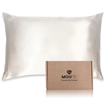 Pure Mulberry Silk Pillowcase - White