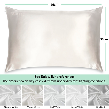 Pure Mulberry Silk Pillowcase - White